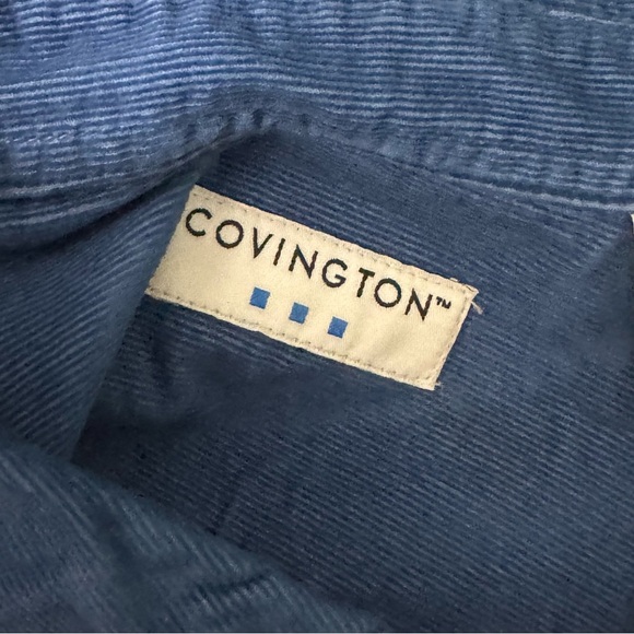 Covington Blue Casual Button Down Shirt Classic Collar - Picture 6 of 7